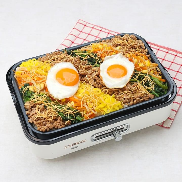 ふりふりサラダの素和風カツオだしで簡単ビビンバ